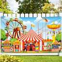 KatchOn, XtraLarge, Carnival Backdrop for Carnival Games - 72x44 Inch | Carnival Theme Party Decorations | Circus Theme Party Decorations | Carnival Banner, Carnival Decorations for Event Outdoor