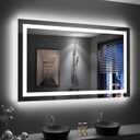 LOAAO 48"X30" LED Bathroom Mirror with Lights, Anti-Fog, Dimmable, Backlit + Front Lit, Lighted Bathroom Vanity Mirror for Wall, Memory Function, Tempered Glass, Shatter-Proof, ETL Listed