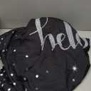 7.2ft Happy Birthday Round Backdrop Cover Black and Silver Birthday Circle Photography Background Glittering Stars Diamonds for Women Man Boys Girls Baby Birthday Party Decoration Photo Props