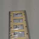 2-Pack Quad Decorator Outlet Cover Plate, Pearls Decorative Switch Plates and Outlet Covers, 4 Gang Antique Brass Metal Wall Plates, Corrosion Resistant