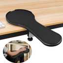 Upgrade Chair arm Mouse pad, Ergonomic Arm Rest Mouse Pads for Chairs and Desk, Adjustable Mouse Tray,Forearms Pressure Relief Computer Desk Extender, Black 
