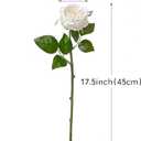 DUYONE White 4pcs Fake Flowers for Decoration Home Decor Artificial Flowers Austin Rose Peony Latex Fake Flower Living Room Decoration Vivid Pink Roses Peonies(White 4pcs)