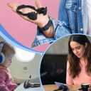 2 x Valentines Day Gifts for Teens Boy Girls Kids Cell Phone Stand: Patented Adjustable Shy Fingers Lazy Phone Holder for Desk Cool Gadgets Fun Gifts Valentines Gifts for Women Men Kids Him Her Son (1, black)