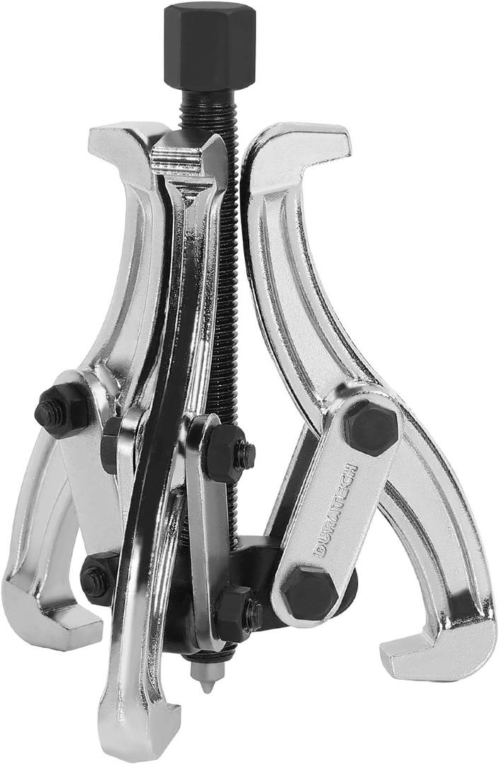 DURATECH 4-Inch 3-Jaw Gear Puller, Removal Tool for Gears, Pulleys, Bearings and Flywheels, Fully Assembled, CR-V Steel