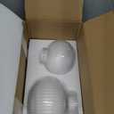 Round Glass Vases Set of 2, Flower Vases for Bouquet, Ribbed Glass Vase for Flowers, Small Clear Vase for Living Room, Office, Coffee Table, Shelf, Wedding