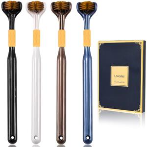 16-Piece Set of 3-Sided toothbrushes Adults, Extra Soft toothbrushes for Adults, Medium Toothbrush for Comprehensive Care of Teeth and Gums.