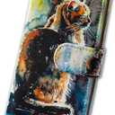 Case for Pixel 7a,Cute Cat Painting Leather Flip Phone Case Wallet Cover with Card Slot Holder Kickstand for Google Pixel 7a