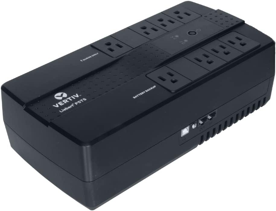 Vertiv Liebert PST5 UPS - 500VA/300W 120V Standby Power, 8 Outlets, Battery Backup with Surge Protection, Free Software for Controlled Shutdown (PST5-500MT120)