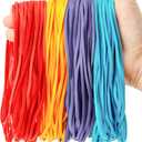 Large Rubber Bands Heavy Duty- Sukh 100PCS 7 Inches Extra Large Rubber Bands for Home Kitchen Office Huge Size Good Elasticity Jumbo 4 Colors, Ideal for Organizing Files, Newspaper, Express Box (Red, Blue, Purple, Yellow)