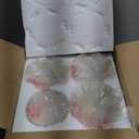 Modern Clear Glass Lampshade 4 Pack2-1/8" Fitter, 4-5/8" Diameter 4-1/2" Height, Replacement Lampshades For Ceiling Fans With LightsFor Living Room Bedroom Kitchen (Clear Glass(A))