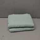 Aqua Green Linen Back Tab Curtains 84 Inch Length for Living Room 2 Panel Pocket Drape Light Filtering Semi Sheer Cream Country Rustic Farmhouse Boho Curtain Bedroom Pinch Pleated Look