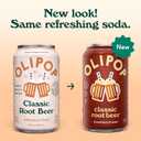 OLIPOP Prebiotic Soda Pop, Classic Root Beer, Pantry Pack Packed with Prebiotics, Fiber, and Botanicals, Gluten Free, GMO Free, 12oz (12-Cans) (EXP 10/01/27)