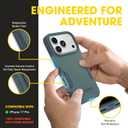 OtterBox iPhone 17 Pro (Only) Commuter Series Case Built-in MagSafe Thin, Dual-Layer, Pocket-Friendly, Port Cover Saltwater Breeze (Sage/Blue)
