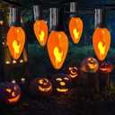 Flickering Flame Light Bulbs 25 Pack, C7 Halloween Orange Flame Replacement Bulbs Flickering Bulbs, E12 Candelabra Light Bulbs for Halloween Lights, Night Light, Candle, Chandelier Decor, 1 Watt