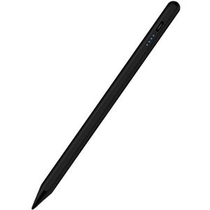 Universal Capacitive Stylus Pen for Samsung Galaxy Tab A7/A8/A9/A9 Plus/A11/iPad iPhone- Android/iOS/Windows Compatible Writing/Drawing Tool, Pressure Sensitivity, Replaceable Tips (Black)