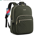 LOVEVOOK Laptop Backpack Purse for Women, Work Business Travel Computer Bags, College Nurse Backpack for Womens, Quilted Casual Daypack with USB Port, Fit 15.6 Inch Laptop, Army Green