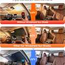 Nmoiss [Vinyl Coating Heat Shield] Windshield Sun Shade Umbrella Custom for Acura RDX, Protect Car from Sun Rays & Heat Damage Keep Cool and Protect Interior