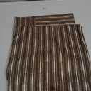 Kevin Textile Brown and Beige Farmhouse Striped Patchwork Linen Decorative Throw Pillows Covers 18x18, Set of 2, Modern Accent Square Cushion Covers for Couch Chair Bedroom Fall Decorations