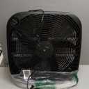 Amazon Basics 3-Speed Box Fan for Bedroom, Portable with Carry Handle, Powerful Airflow, 5 Blades, Lightweight Design, 67 Watts, 20-Inch, Black, 6.8"D x 20.86"W x 21.33"H