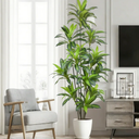 Artificial Dracaena Tree 8FT - Large Faux Plant Indoor Tree with 243 Leaves & 12 Heads, 96" Tall Fake Tropical Plant Potted Artificial Floor Plant Trees for Home Living Room Porch Office Decor