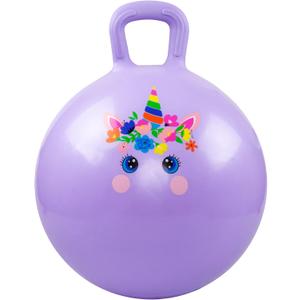 PlayZap Hopper Balls for Kids 3-8, 18 Inches Bouncy Ball with Handle, 18" Inflatable Bouncing Hopper, 45cm Jumping Toys, Garden Hopping Toys Girls Boys Gifts (Light Purple)