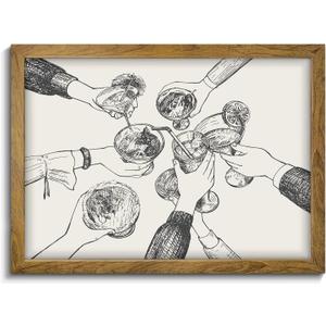 Cheers Wall Art - Celebration Poster, Cheers Print, Cheers Poster, Wine Dranking Wall Decor, Champagne Home Room Wall Decor (8L" x 10W", Cheers Prints)