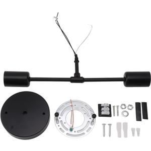 E27 E26 Double Wall Light Base Iron Black Modern Light Holder Base for Living Bathroom Dressing Room