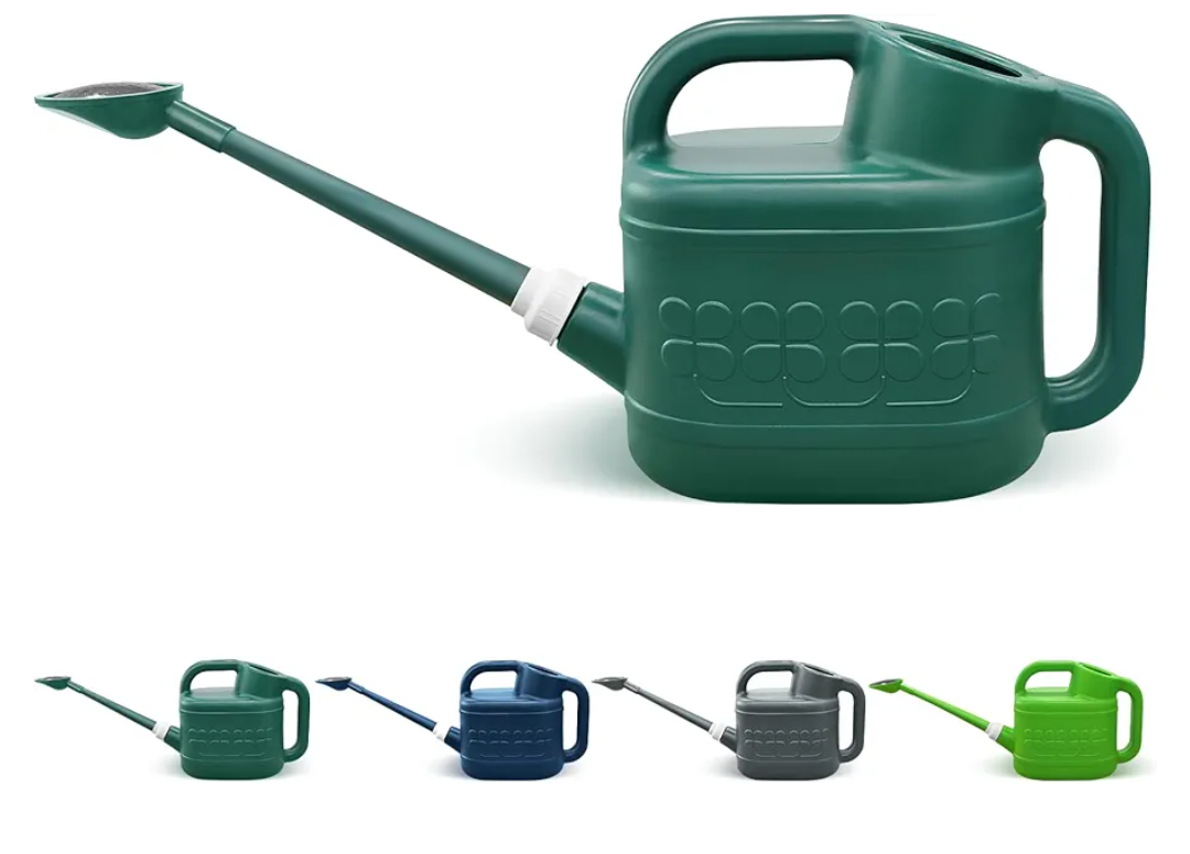 2 Gallon Watering Can, Garden Watering Can Outdoor, Plant Water Can with Removable Long Spout and Stainless Steel Sprinkler Head, Large Plastic Outdoor Watering Cans for Gardening Flower Plants