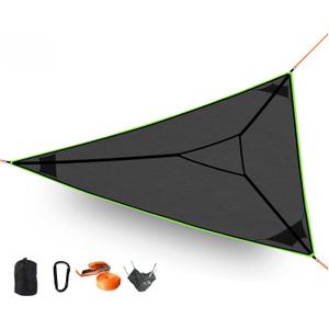 Triangle Hammock,13ft Triangle Camping Hammock, with 3 Ratchet Tie Down Straps and Storage Bag, Max 800 Lbs,Multi Person Portable Hammock for Adults Kids,for Travel Backyard Outdoor Garden Camping