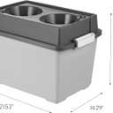 IRIS USA Dog Bowls Elevated with Storage, 15" H Raised Feeding Station, Dog Bowl Stand with Airtight Food Storage Holds 47 lbs, 2 Removable 64 oz Stainless Steel Bowls for Large Dogs, Gray/Dark Gray