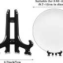 Patelai 48 Pieces Mini Easel Stands Plastic Plate Stand Holder Display Picture Easel for Display Picture Frame Collectibles Desktop Weddings Party Home Decoration(4 Inch,Black)