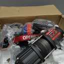 OPENROAD 4500 lb ATV/UTV Winch,12V Towing Off-Road Electric UTV Winch with 1/4"50' Synthetic Rope,Wireless Remote and Rubber Stopper (4500lb with Synthetic Rope), 4500lb Black