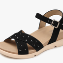 SHIBEVER Women's Wedge Sandals Platform: Comfortable Dressy Arch Support - Summer Open Toe Women Sandals, Size 40