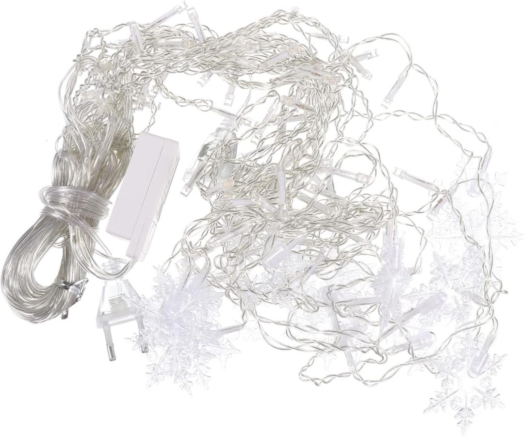 VILLCASE 1pc Led Snowflake String Lights Warm Hanging Decorative Lights for Christmas Parties Weddings Pendant Design for Festive Atmosphere