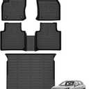 Floor Mats & Cargo Liner for Volkswagen Tiguan 2018-2024 (Only Fit for 5 Seats) All Weather Automotive TPE Liners Set Anti-Slip Waterproof Floor Liners Accessories (Car Mats+Trunk Mat) Black