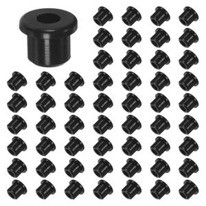 M METERXITY 55-Pack 7/16 Inch Drill Hole, 1/4 Inch ID Silicone Rubber Grommets for Wiring, Wire Cable, Hole Plugs, Automotive, Firewall, Desk, Water Pipe, Hydroponic [Black]