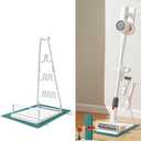 EZ SPARES Vacuum Stand,Storage-Stand-Docking-Station-Holder,Stable Metal Storage Bracket Stand Holder,Compatible with Dyson,Hoover, Eureka, Rainbow,Shop VAC and Most Stick Vacuum(white)