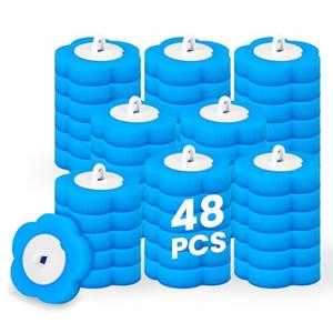 KOKL Disposable Toilet Bowl Wand Refills, Toilet Brushes and Holder, Disposable Toilet Brush Heads for Bathroom Cleaning, 48 Count