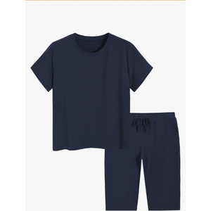 Weintee Women's Plus Size XL 2 Piece Sweatsuits Matching Top and Capris Loungewear Set