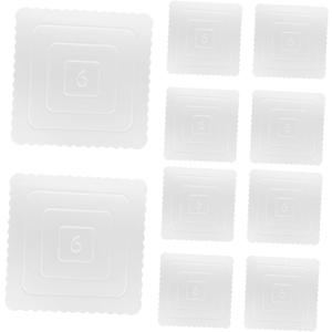 10pcs Cake Base Board Square Cake Board Paper Baking Plate Birthday Party (White)