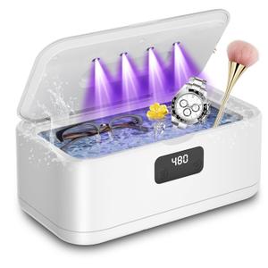 snawowo Ultrasonic Jewelry Cleaner Machine- 28oz/800ml 49KHz Professional Retainer Cleaner |5 Timers LED Display |304 Stainless Steel Tank for Jewelry, Dentures, Retainers, Glasses, Rings, Watch Strap