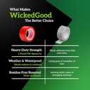 2 x WickedGood Clear Double Sided Mounting Tape Heavy Duty - Strong Adhesive Tape for Wall, Hanging Picture Frames, Posters, Decor - No Residue Removal, Waterproof for Indoor, Outdoor Use (1/2" x 120")