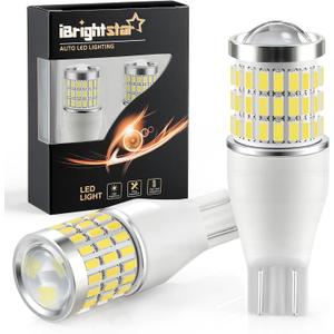iBrightstar 921 LED Bulb White, T15 912 LED Reverse Light Bulbs Super Bright for Parking Backup Turn Signal Lights, 2 Pack