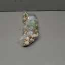 Christmas Wooden Bead Garland Xmas Wooden Tree Beads Rustic Decorative Christmas Tree Farmhouse Decor for Mantle Fireplace Staircase (Natural & Gold)