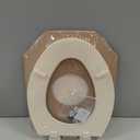 Bemis 1500EC 146 Almond Elongated Molded Wood Toilet Seat with Easy-Clean & Change Hinge