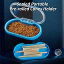 Portable King Sized Pre Roll Cone Holder Cigarette Tube, and Cigarette case, Holds 5 pre Rolled Cones, Carrying Case for Traveling, Waterproof and Sturdy (Black)