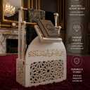 Prayer Mat Holder & Quran Stand – Islamic Storage Organizer for Prayer Rug, Tasbih, Prayer Beads & Quran – Muslim Prayer Corner Decor – Ramadan & Eid Gift (Antique White)