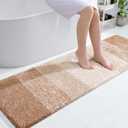 OLANLY Bathroom Runner Rugs Mat 59x17, Extra Soft Absorbent Microfiber Bath Rugs, Rubber Backing, Quick Dry, Washable Long Bath Mats for Bathroom Floor, Tub and Shower, Home Decor Accessories, Beige