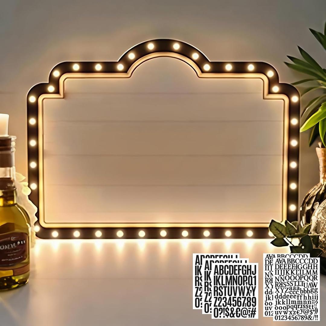 20IN Wedding Bottle Service Sign, Personalized Wedding Entrance Props Led Marquee Sign for Reception, Custom Light up Marquee Sign with Stickers for Bridal Engagement Anniversary Nightclub Gift, 20 inches by 13 inches