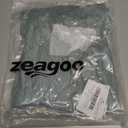 Zeagoo Long Sleeve Square Neck Shirts Lightweight Rib Knit Pullover Sweater Causal Loose Fit Tunic Blouse Top (Green)